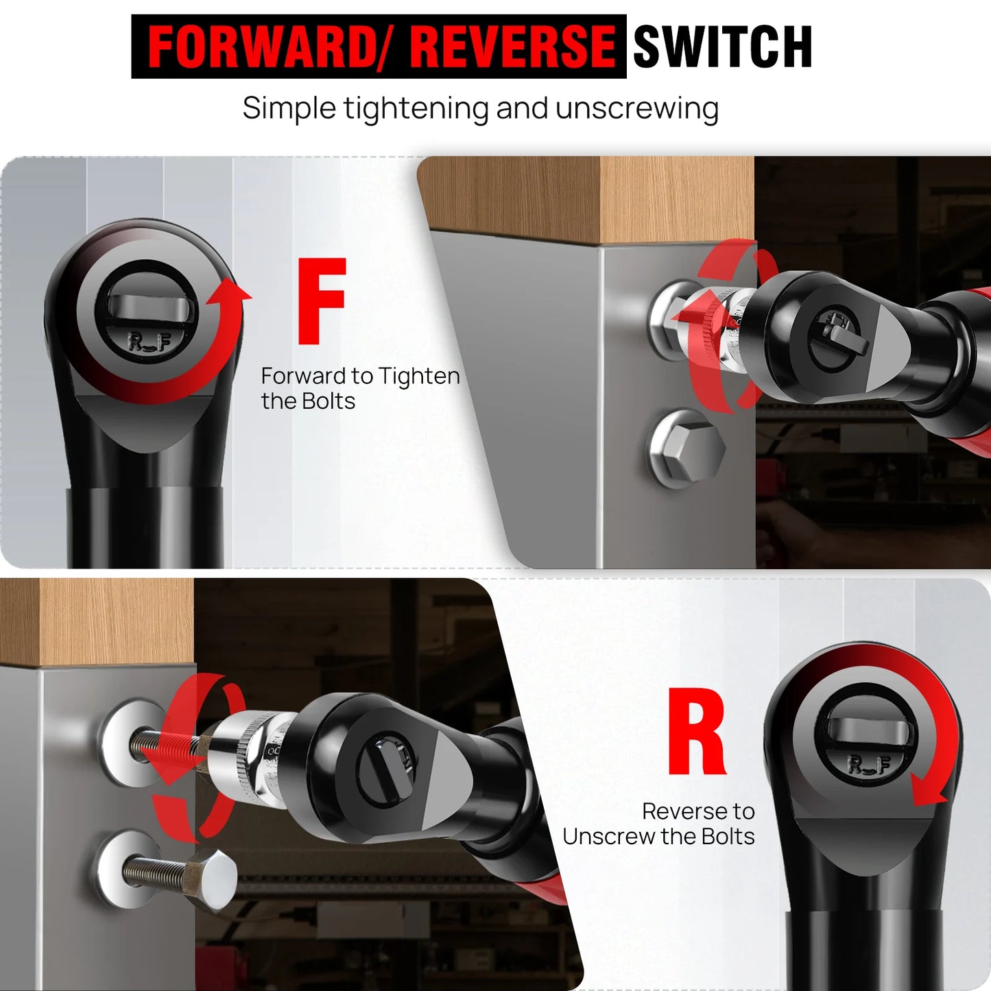 DayPlus Three Eighths Inch Cordless Ratchet Wrench 12V 200Nm
