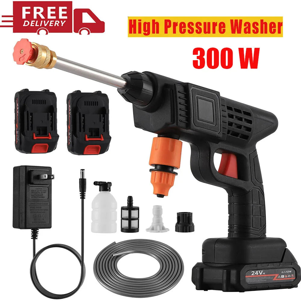Cordless Pressure Washer 30Bar 300W With 12000mAh Battery