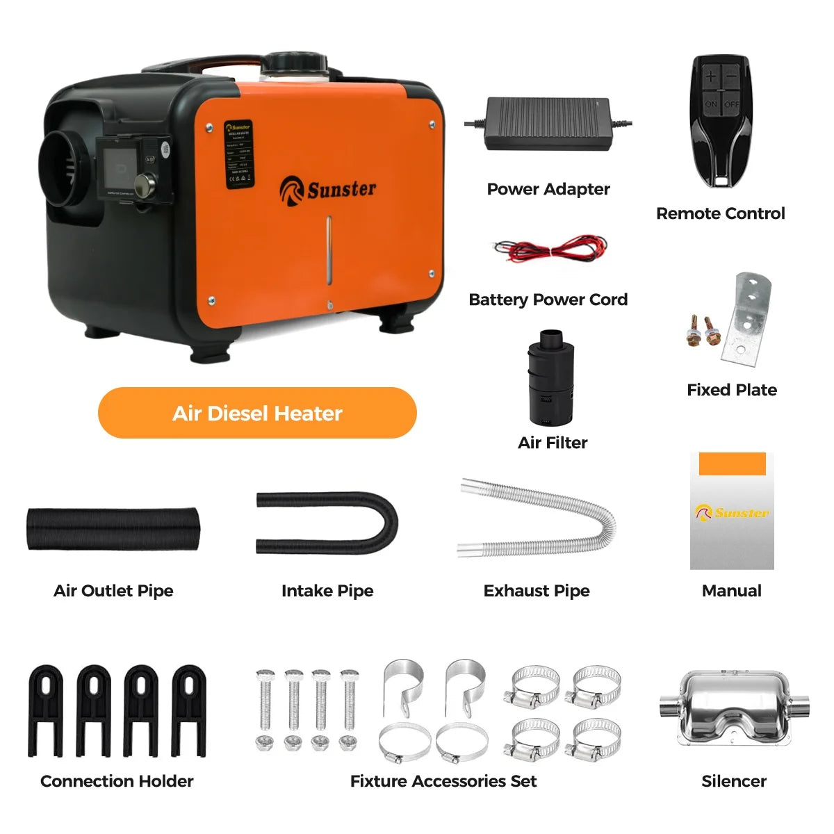 8KW Diesel Air Heater Universal Bluetooth LCD Remote RV