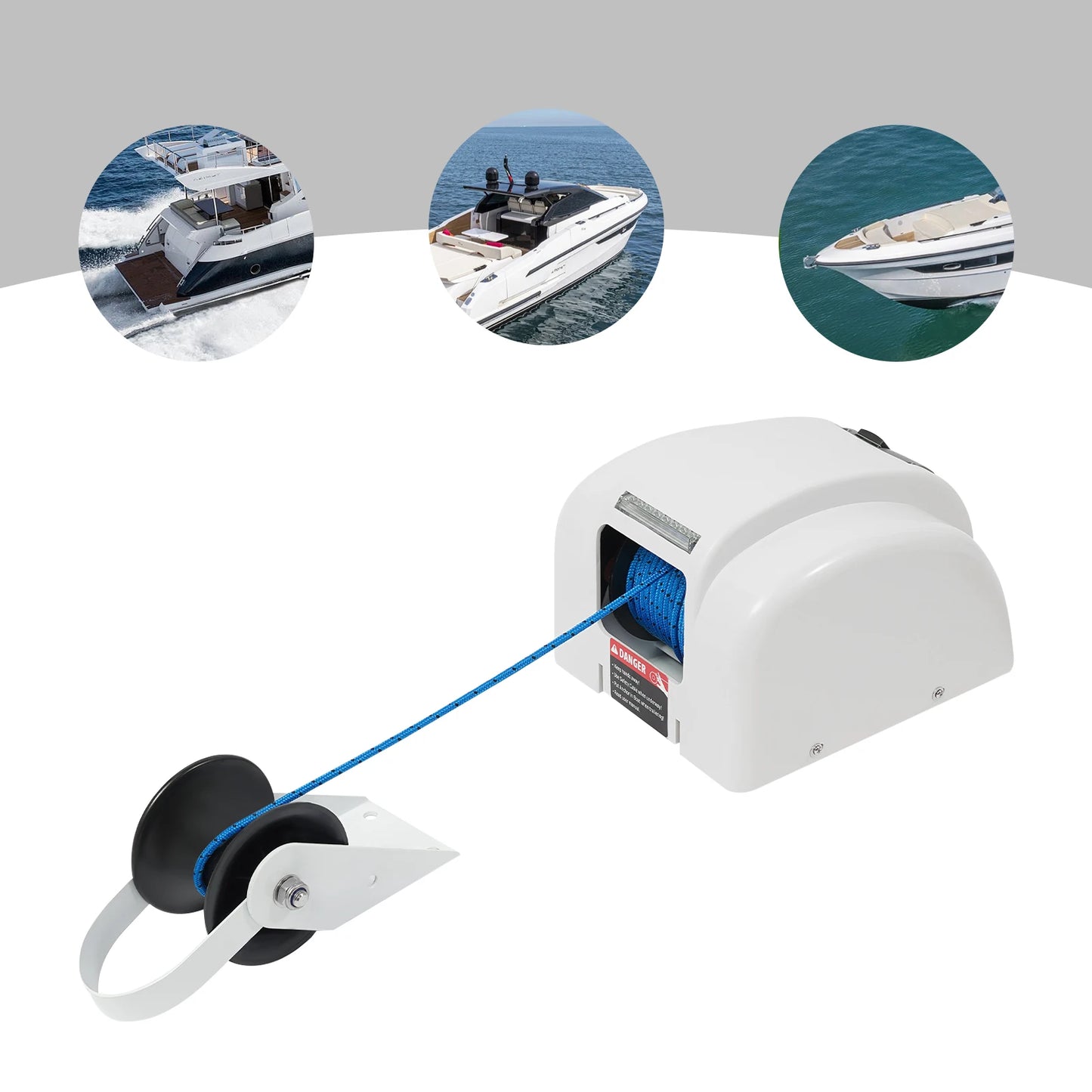 Electric Anchor Winch 45 Lbs Boat Winch Remote Control