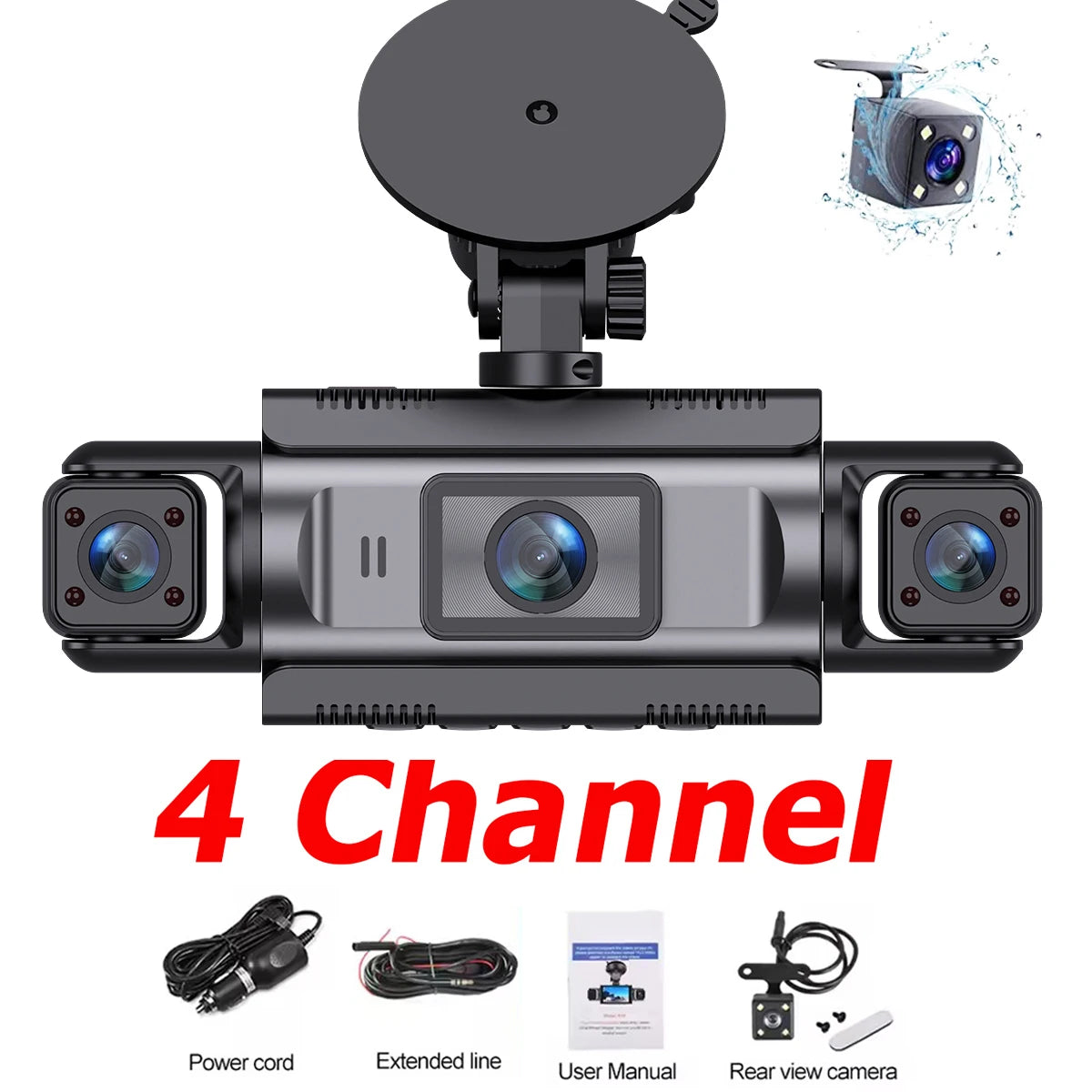 Dash Cam 4 Channel Wifi Video Recorder 360 Degree Car Recording Camera Night Vision 24 Hour Parking Monitor Black Box Car Accessories