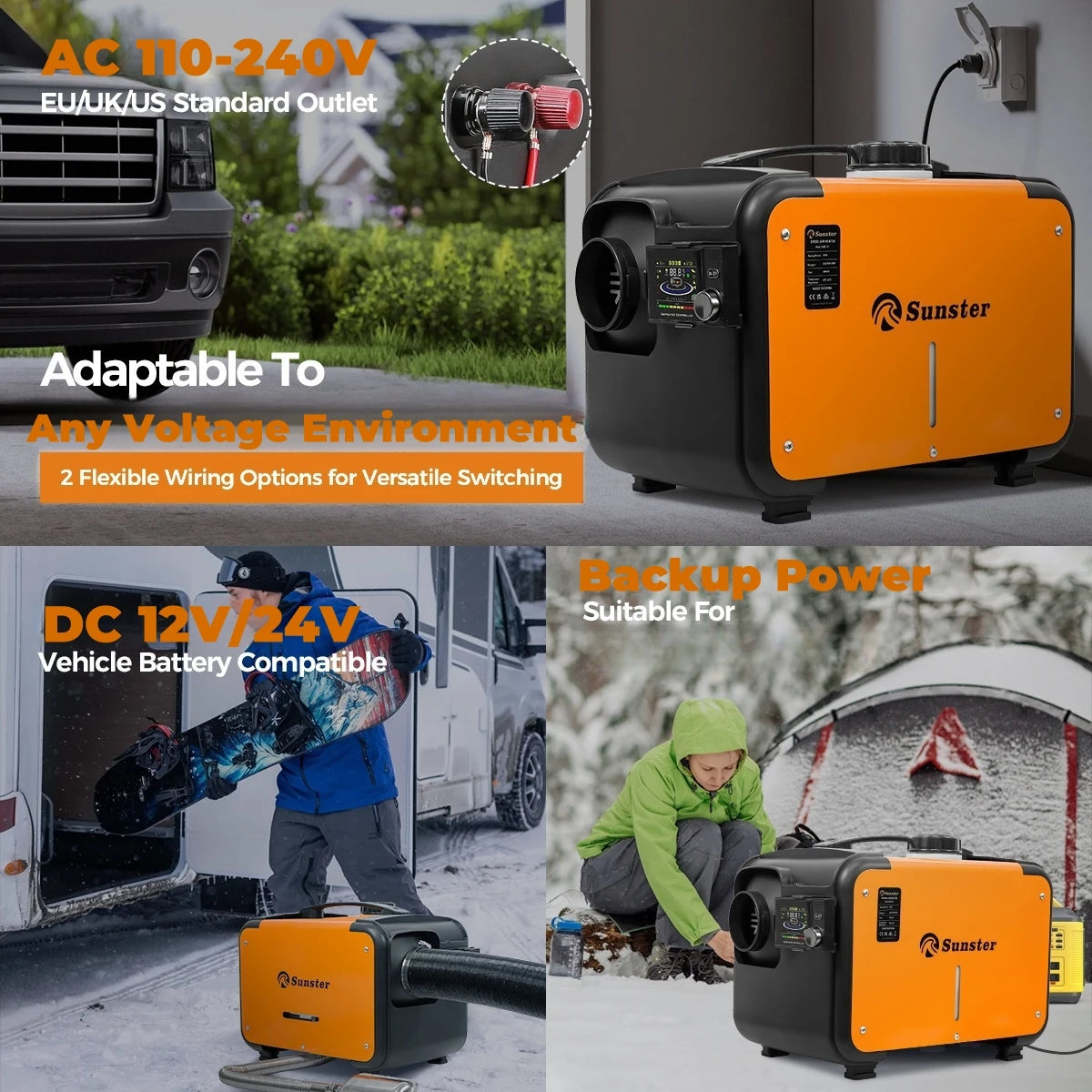 8KW Diesel Air Heater Universal Bluetooth LCD Remote RV