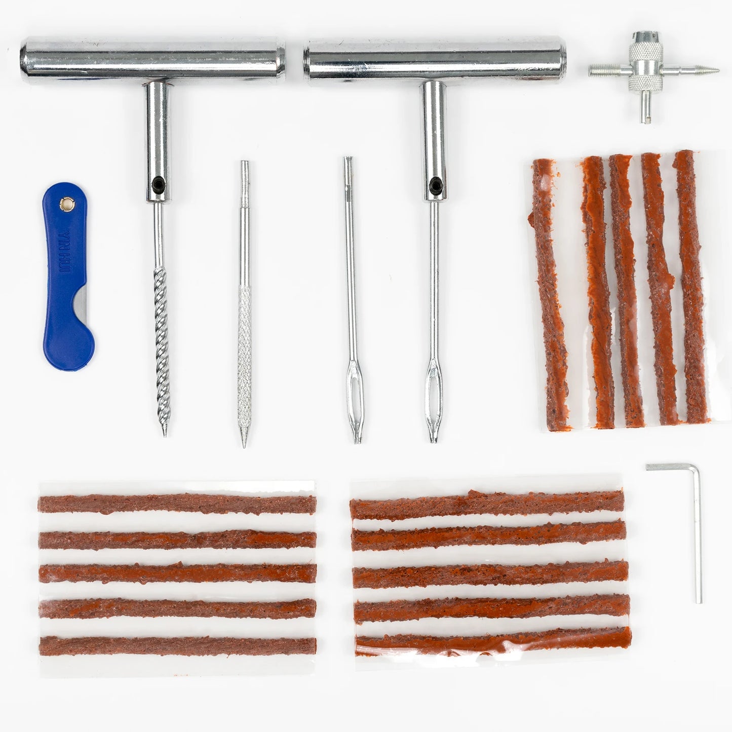 Portable Car Tire Repair Kit 23Pcs Easy Tyre Puncture Tool