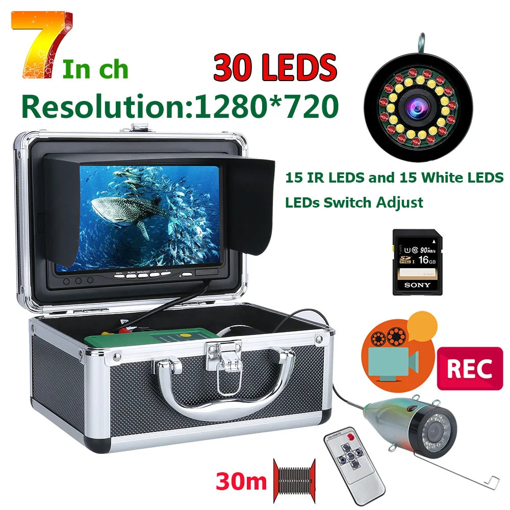 Underwater Fishing Camera 7 Inch HD1080P With Infrared LEDs