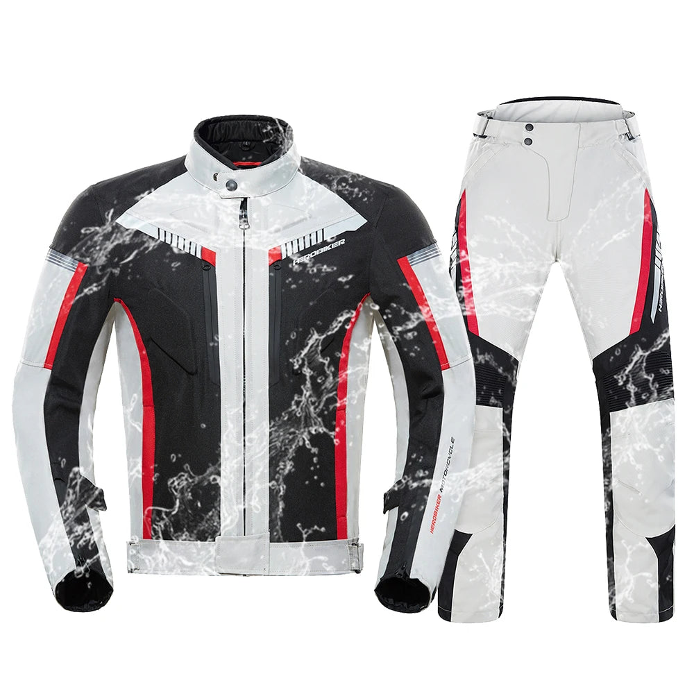 HEROBIKER Waterproof Motorcycle Jacket Man Racing Jacket Wearable Pants