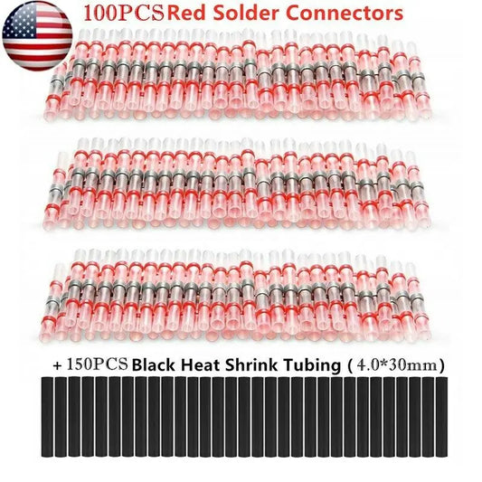 250PCS Waterproof Solder Seal Sleeve Splice Terminals Kit