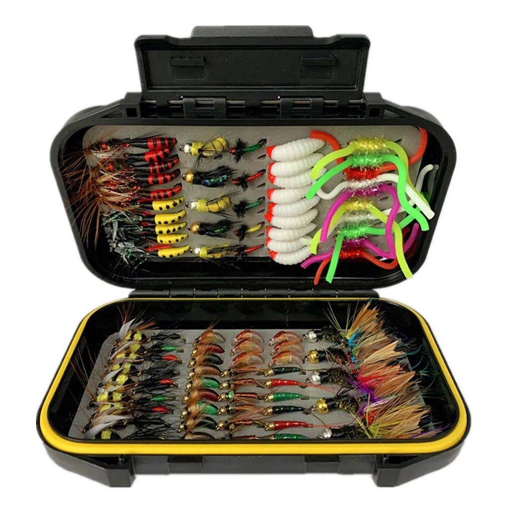 Trout Fly Fishing Assorted Flies Kit Nymph Dry Wet Lure