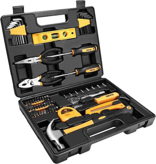 Deko 65 Piece General Household Tool Set Plastic Tool Box