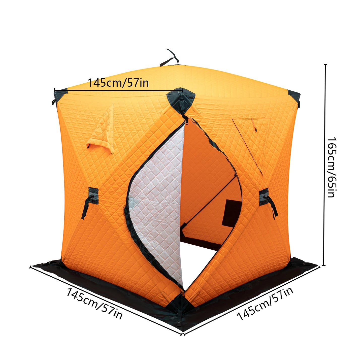 Insulated Ice Fishing Tent 1 2 People Portable Shelter