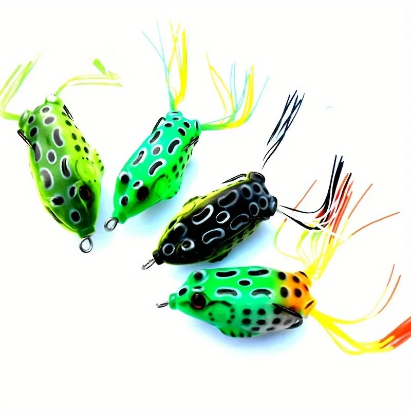 5 Piece Frog Shaped Lure Kit With Storage Box Freshwater