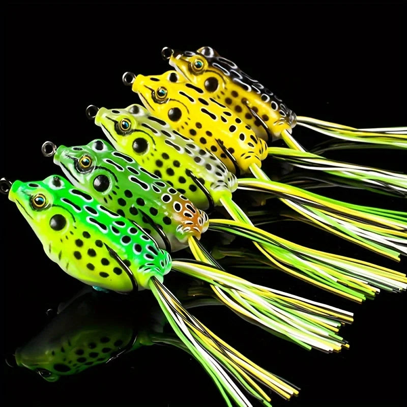 5 Piece Frog Shaped Lure Kit With Storage Box Freshwater