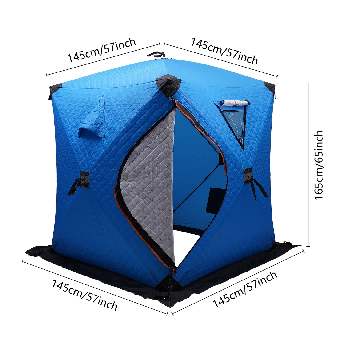 Insulated Ice Fishing Tent 1 2 People Portable Shelter