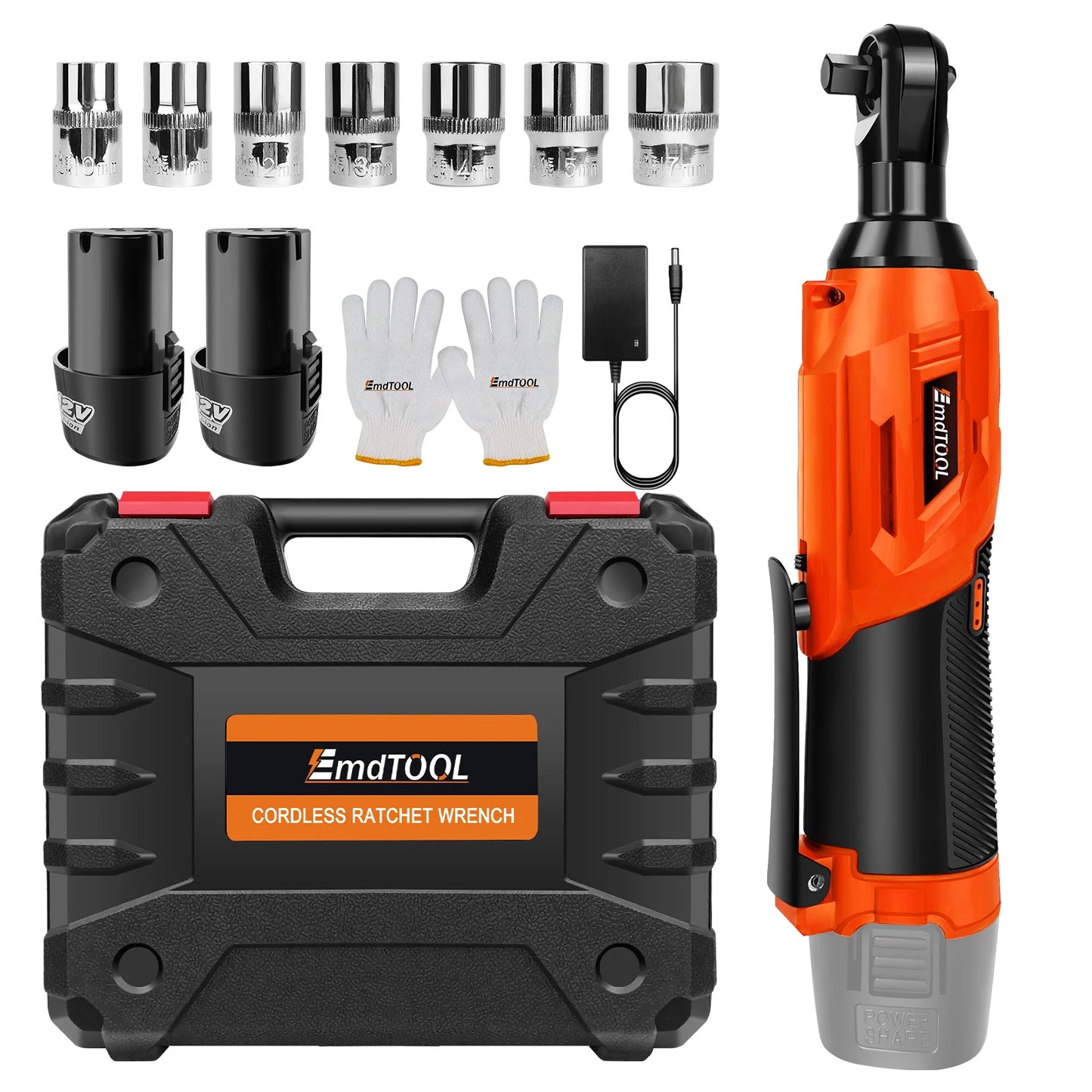 DayPlus Three Eighths Inch Cordless Ratchet Wrench 12V 200Nm