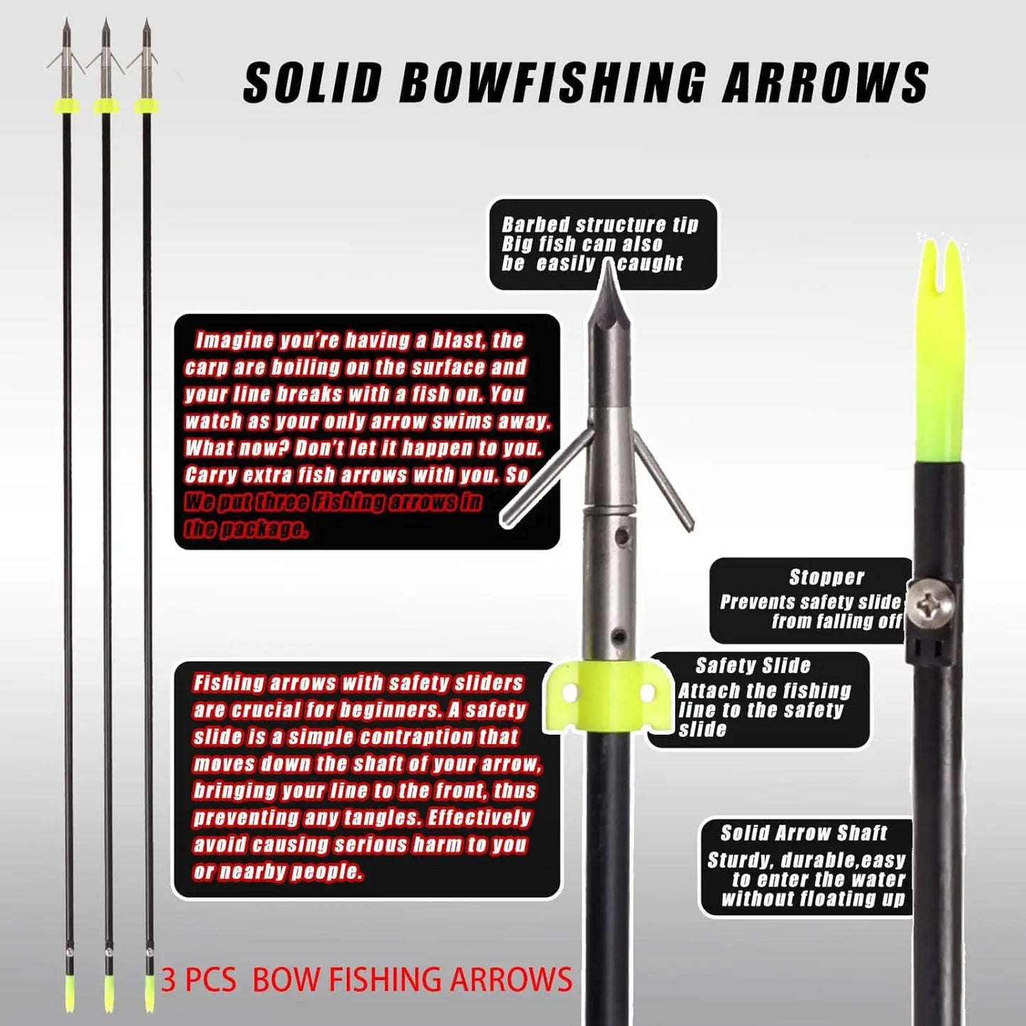 Archery Bowfishing Kit 30 60 Lbs Compound Bow With Gear