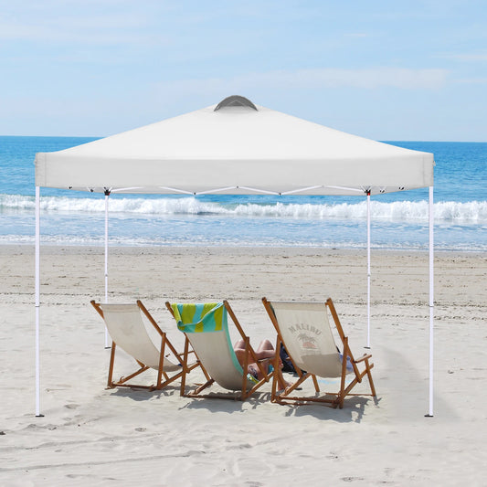 10x10 EZ Pop Up Canopy Tent with 4 Sidewalls Waterproof Outdoor Gazebo with Air Vent UPF 50 Plus Sun Shade for Party Includes 4 Sandbags