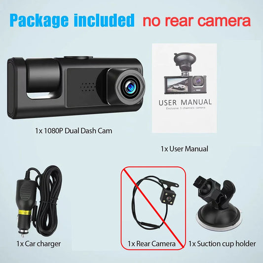 2/3 Channel Dash Cam for Car Front and Rear Camera 1080P Video Recorder Black Box Car DVR Rear View Camera Car Accessory