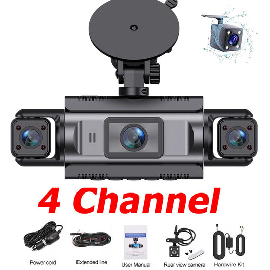 Dash Cam 4 Channel Wifi Video Recorder 360 Degree Car Recording Camera Night Vision 24 Hour Parking Monitor Black Box Car Accessories