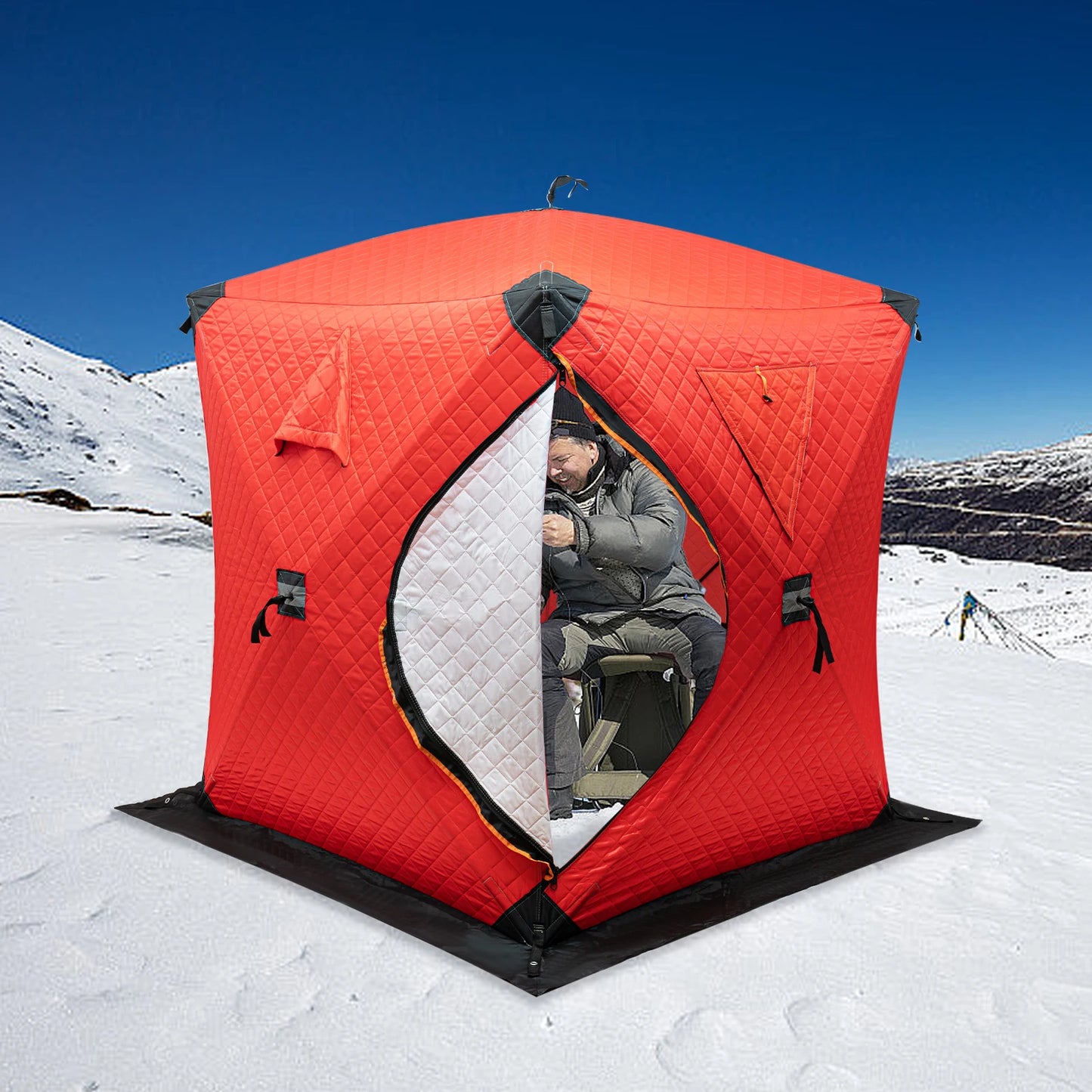 Insulated Ice Fishing Tent 1 2 People Portable Shelter