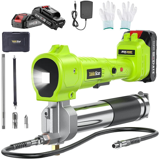 Taskstar 10000 PSI Cordless Electric Grease Gun Kit 1m Hose