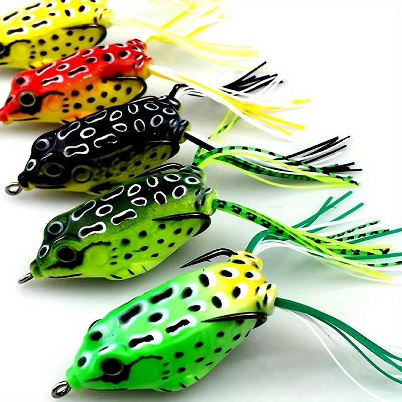 5 Piece Frog Shaped Lure Kit With Storage Box Freshwater