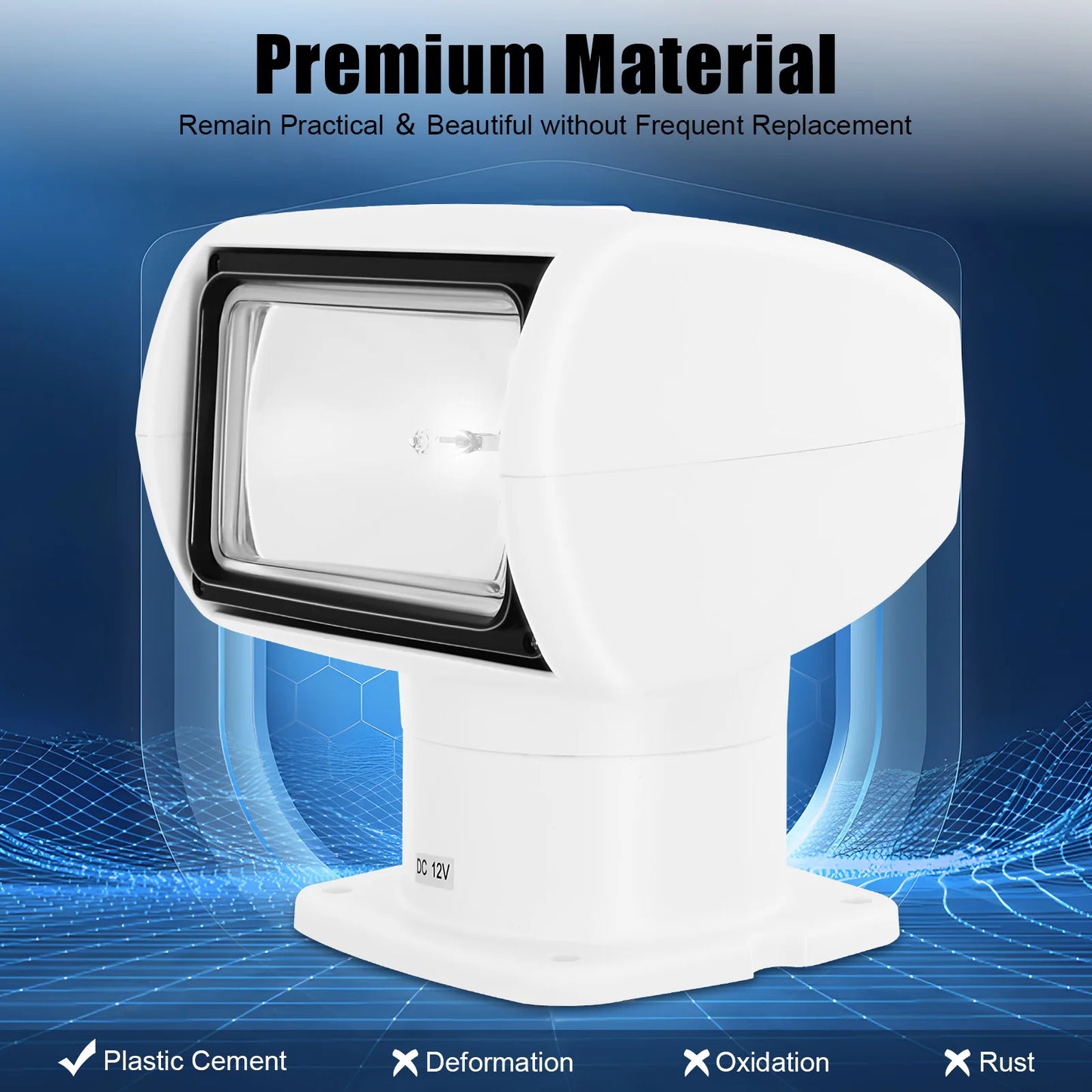 Boat Search Light Remote Control Spotlight 2500 Lumen 3200K