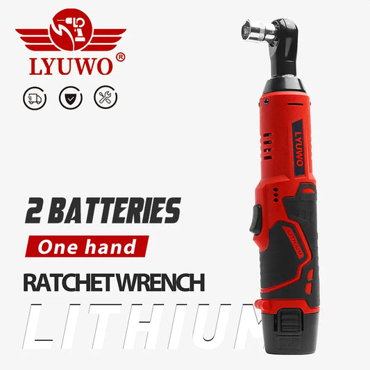 LYUWO 3/8 Rechargeable Electric Ratchet Set Angle Drill