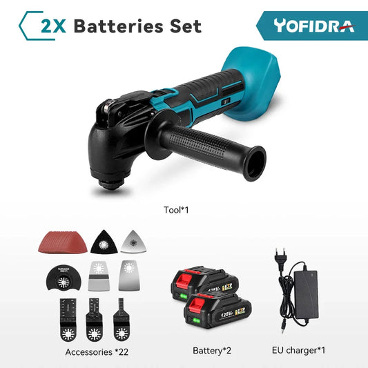 Cordless Oscillating Multitool 6 Gear Woodworking Cutter Set