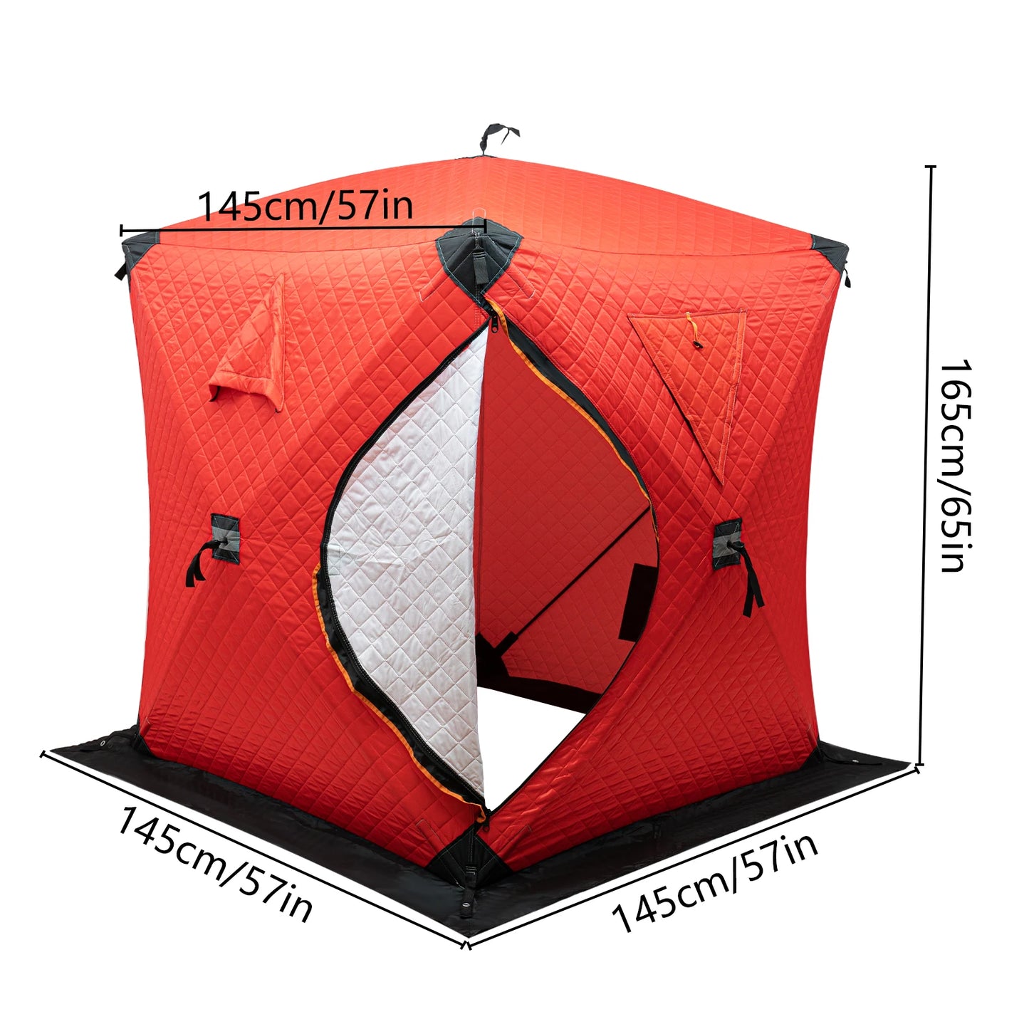Insulated Ice Fishing Tent 1 2 People Portable Shelter