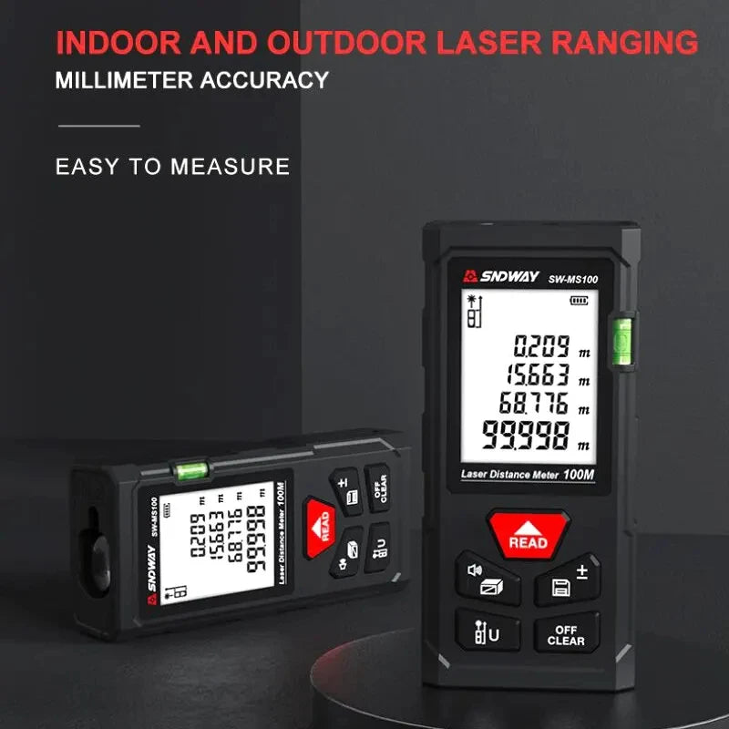 SNDWAY SWMS100 Digital Range Finder Laser Distance Meter